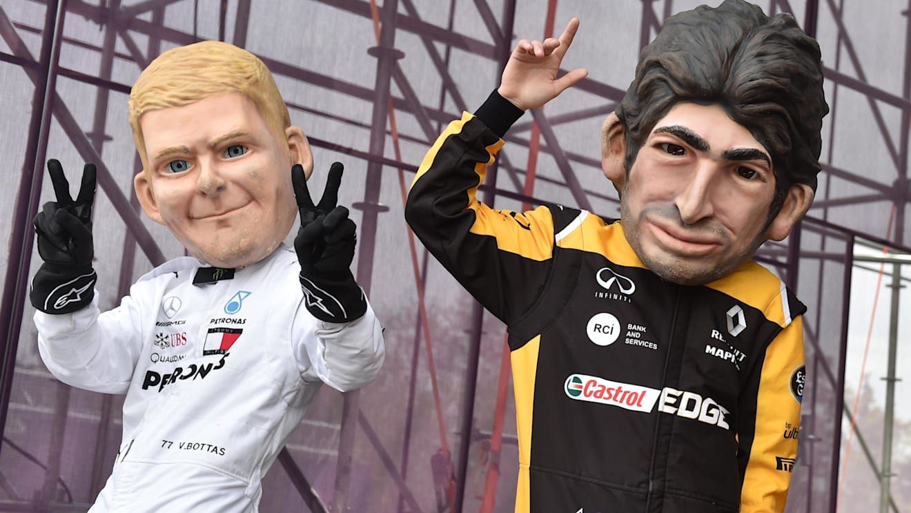 Drievr caricatures at Formula One World Championship, Rd4, Azerbaijan Grand Prix, Race, Baku City Circuit, Baku, Azerbaijan, Sunday 29 April 2018. © Simon Galloway/Sutton Images