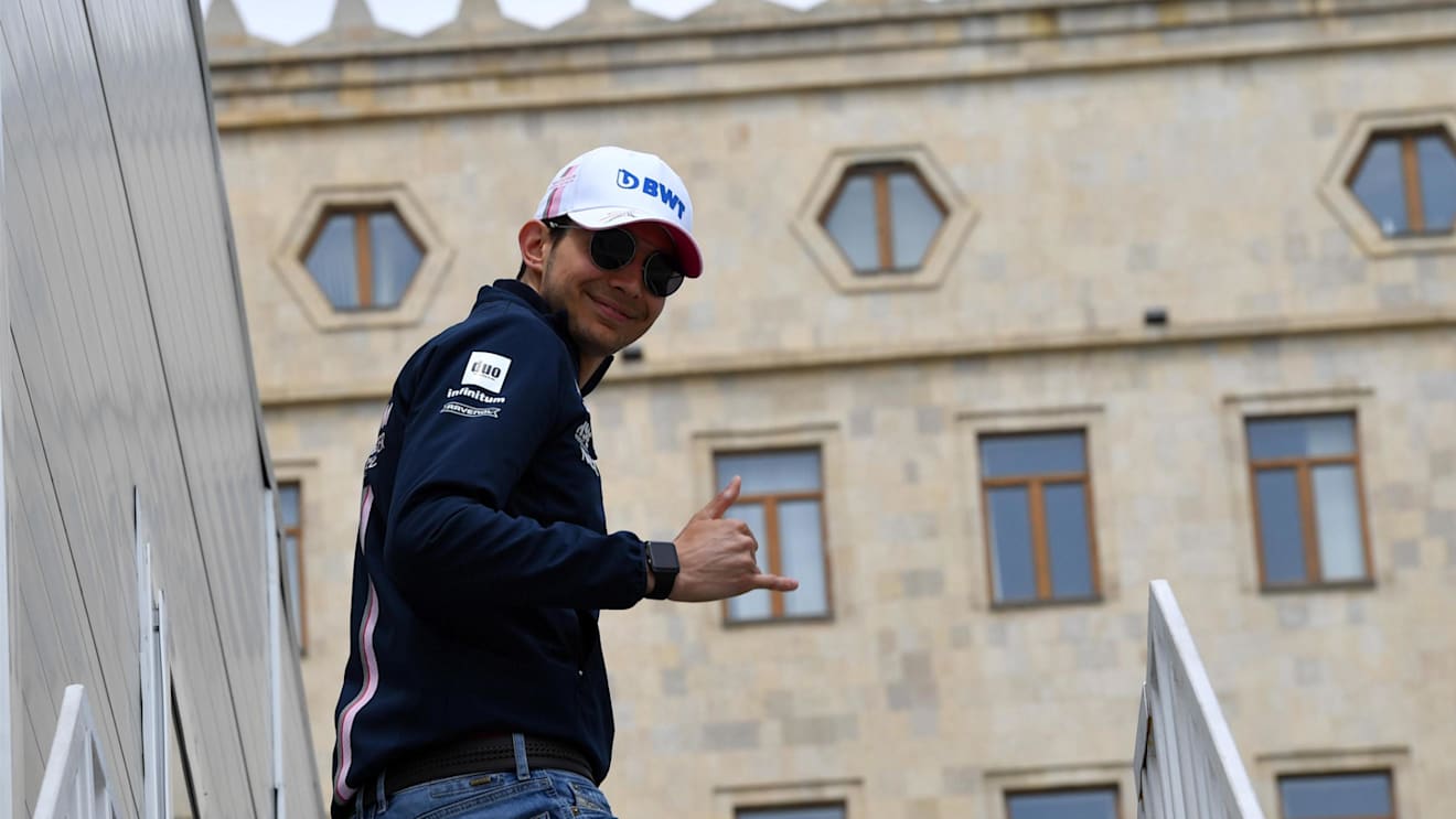 Esteban Ocon (FRA) Force India F1 at Formula One World Championship, Rd4, Azerbaijan Grand Prix, Race, Baku City Circuit, Baku, Azerbaijan, Sunday 29 April 2018. © Jerry Andre/Sutton Images