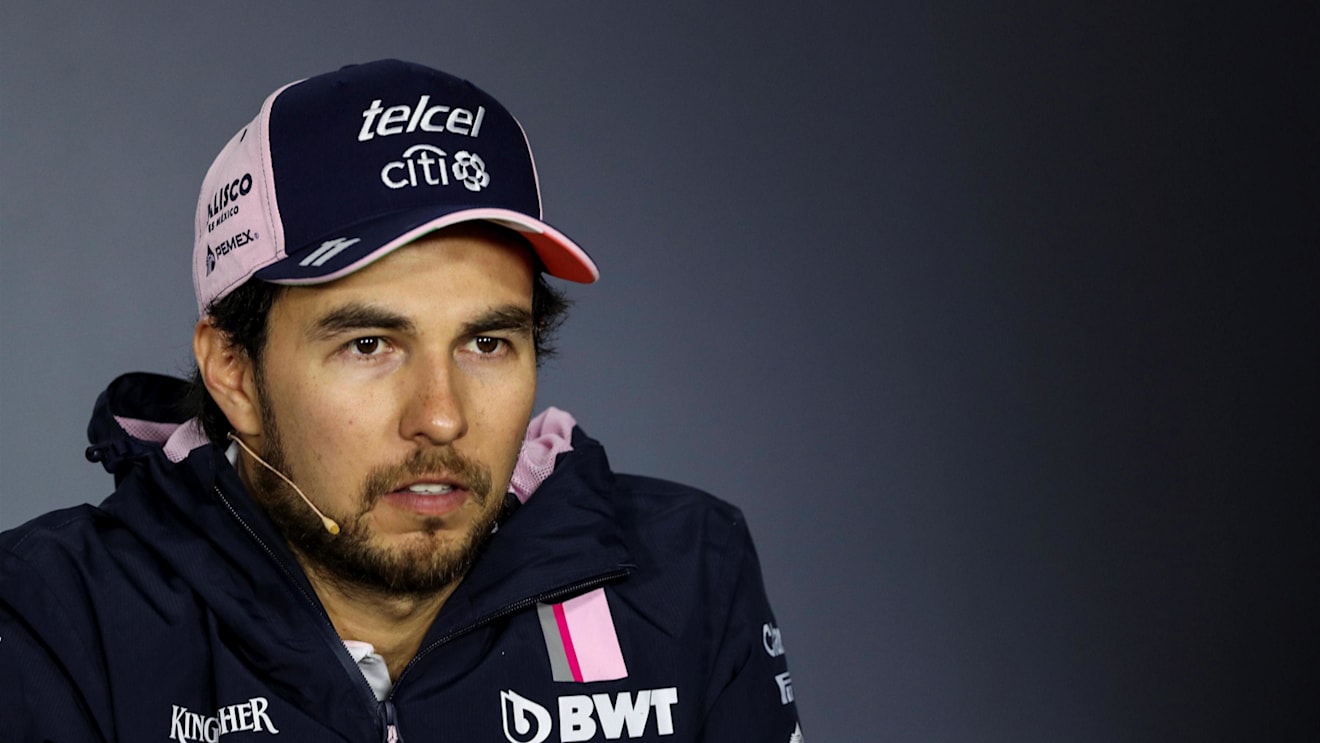 Sergio Perez (MEX) Force India in the Press Conference at Formula One World Championship, Rd4, Azerbaijan Grand Prix, Race, Baku City Circuit, Baku, Azerbaijan, Sunday 29 April 2018. © James Gasperotti/Sutton Images