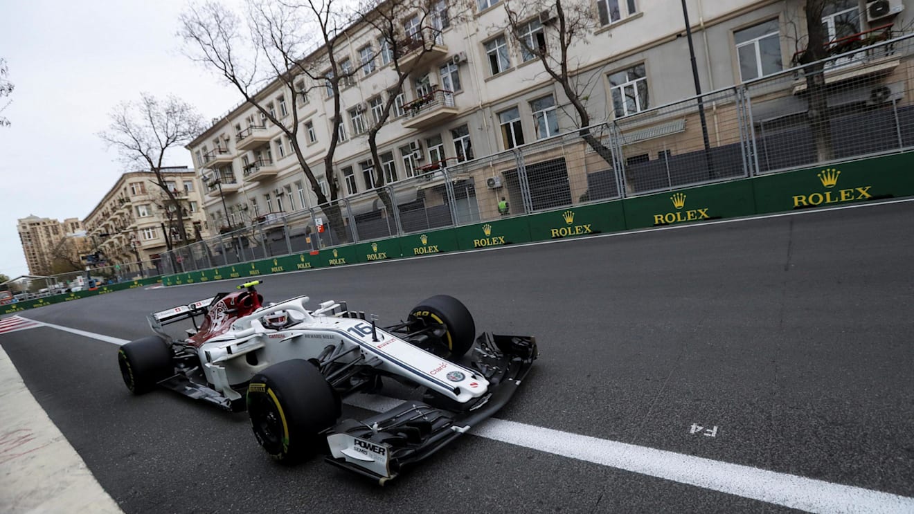 Charles Leclerc (MON) Alfa Romeo Sauber C37 at Formula One World Championship, Rd4, Azerbaijan Grand Prix, Race, Baku City Circuit, Baku, Azerbaijan, Sunday 29 April 2018. © James Gasperotti/Sutton Images