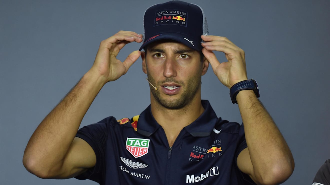 Daniel Ricciardo (AUS) Red Bull Racing in the Press Conference at Formula One World Championship, Rd4, Azerbaijan Grand Prix, Preparations, Baku City Circuit, Baku, Azerbaijan, Thursday 26 April 2018. © Simon Galloway/Sutton Images