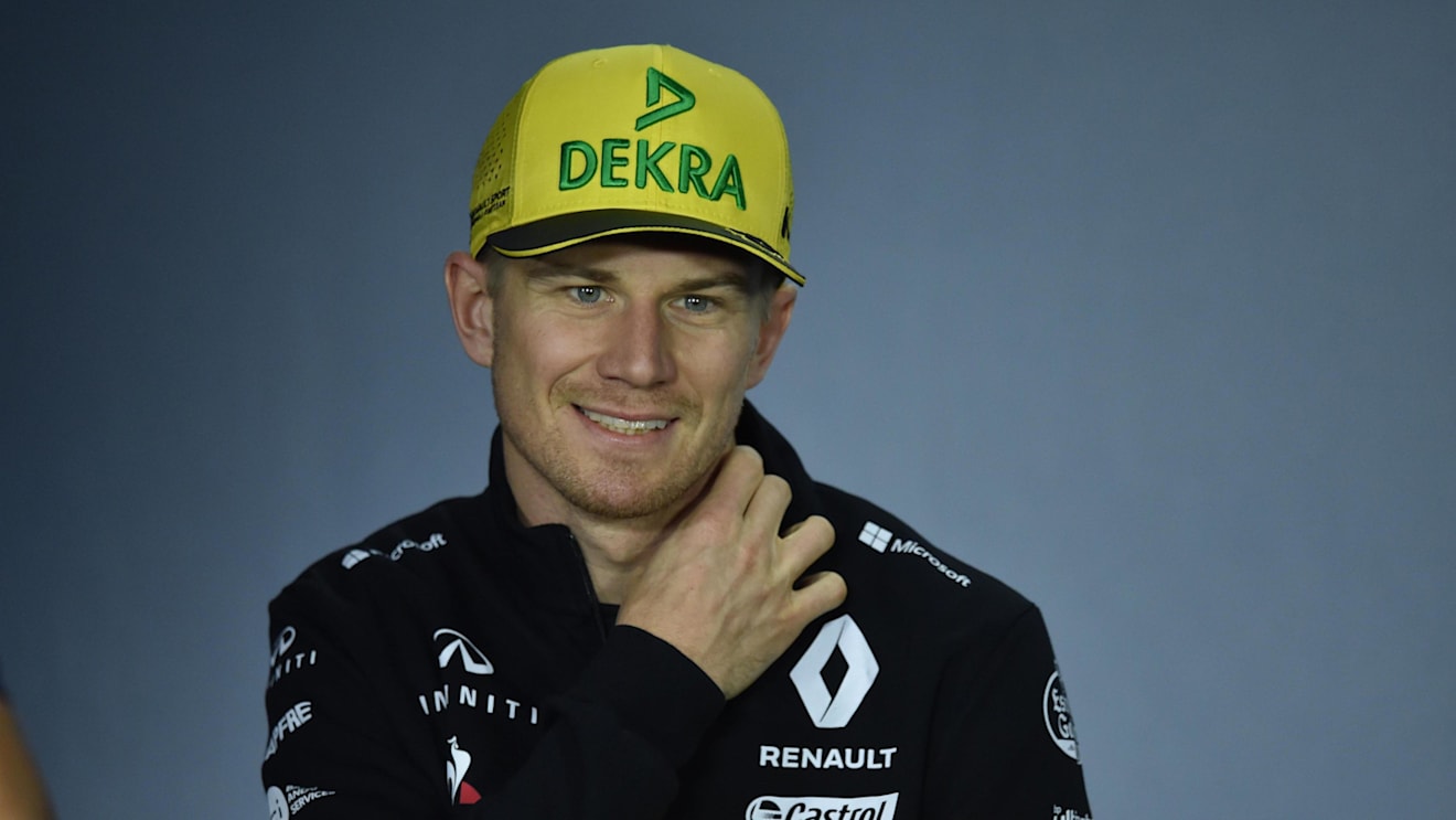 Nico Hulkenberg (GER) Renault Sport F1 Team in the Press Conference at Formula One World Championship, Rd4, Azerbaijan Grand Prix, Preparations, Baku City Circuit, Baku, Azerbaijan, Thursday 26 April 2018. © Simon Galloway/Sutton Images