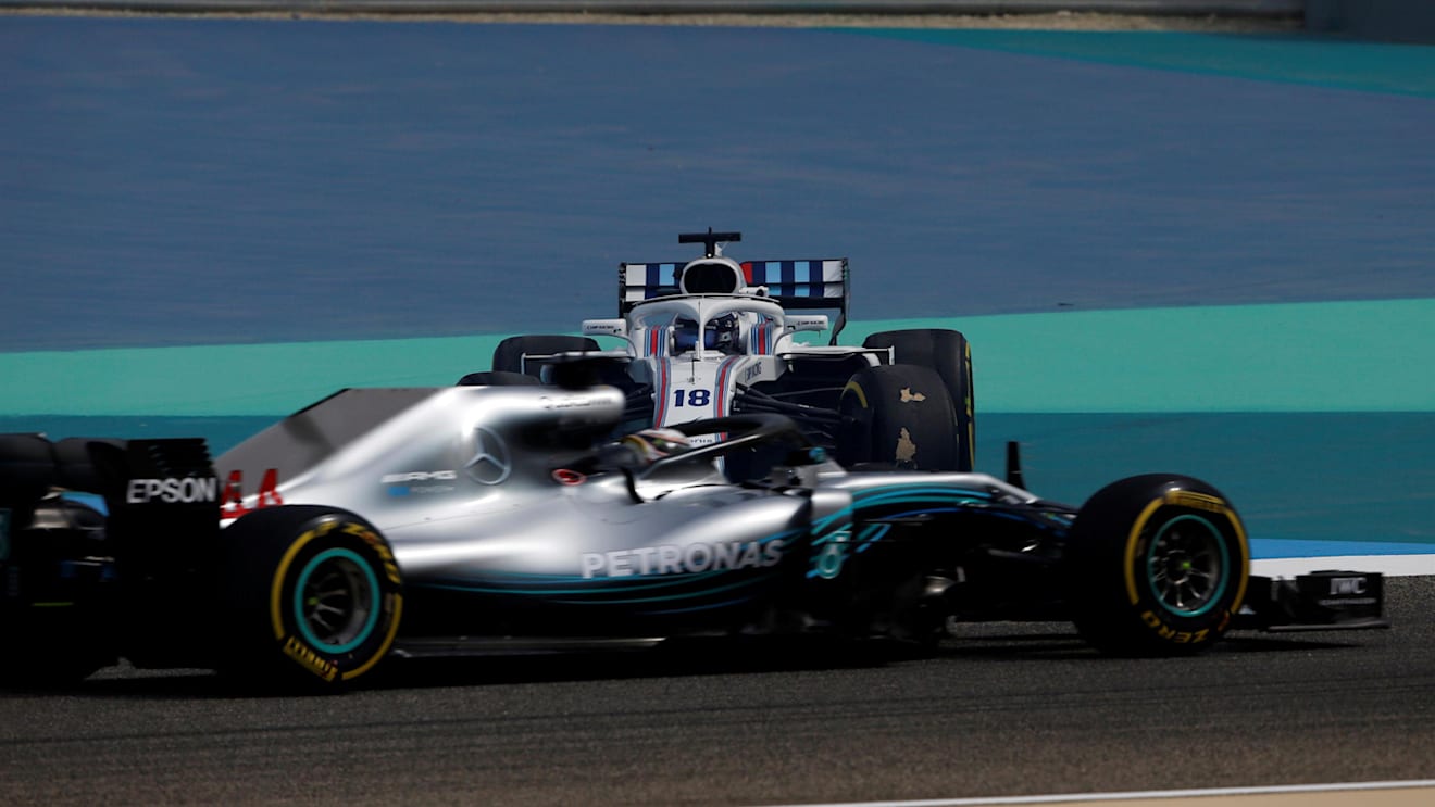 Lance Stroll (CDN) Williams FW41 spins at Formula One World Championship, Rd2, Bahrain Grand Prix, Practice, Bahrain International Circuit, Sakhir, Bahrain, Friday 6 April 2018. © Manuel Goria/Sutton Images
