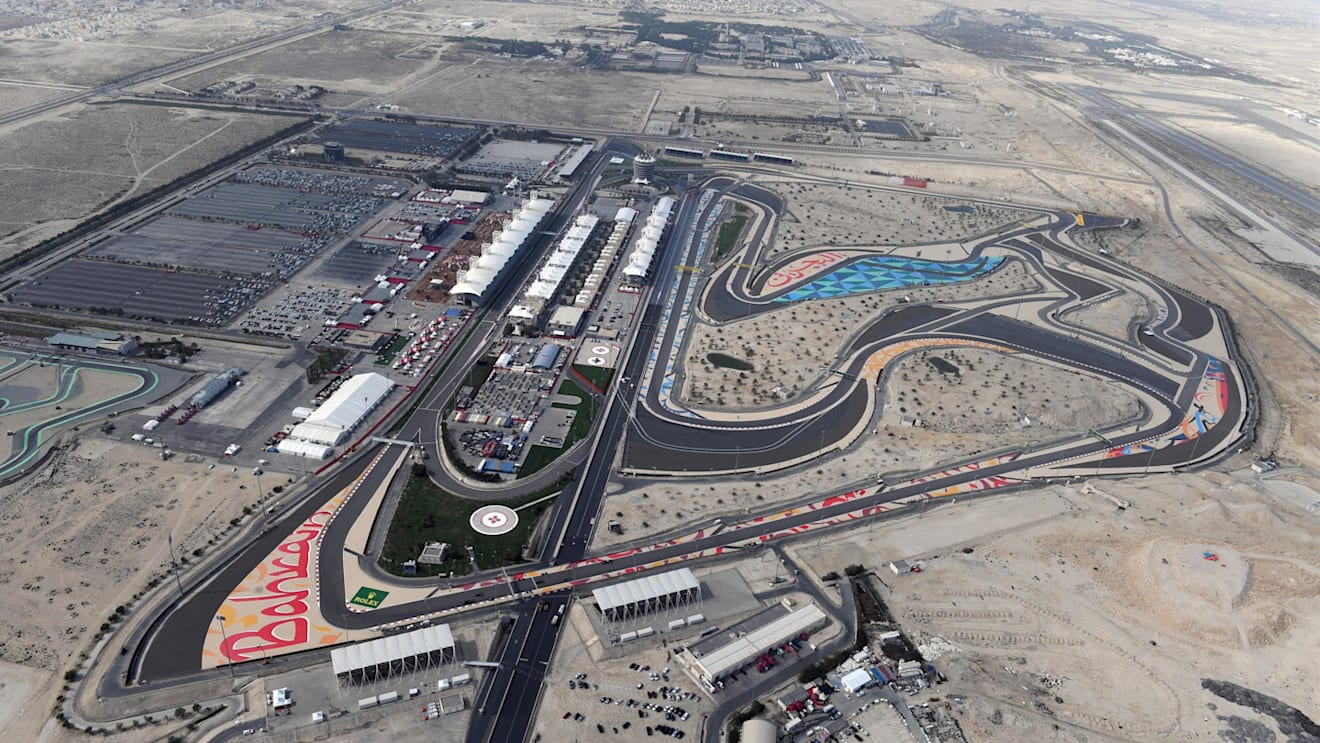 Aerial view at Formula One World Championship, Rd2, Bahrain Grand Prix, Qualifying, Bahrain International Circuit, Sakhir, Bahrain, Saturday 7 April 2018. © Mark Sutton/Sutton Images