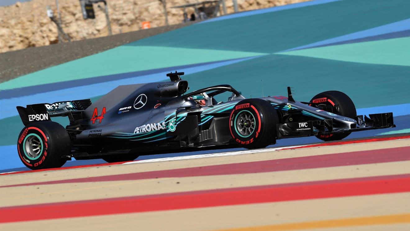Lewis Hamilton (GBR) Mercedes-AMG F1 W09 EQ Power+ at Formula One World Championship, Rd2, Bahrain Grand Prix, Qualifying, Bahrain International Circuit, Sakhir, Bahrain, Saturday 7 April 2018. © Jerry Andre/Sutton Images