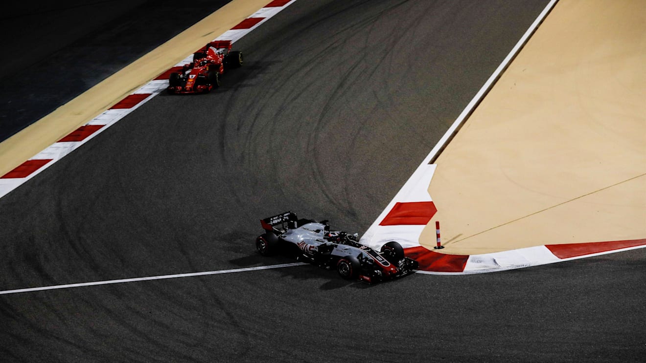 Romain Grosjean (FRA) Haas VF-18 at Formula One World Championship, Rd2, Bahrain Grand Prix, Race, Bahrain International Circuit, Sakhir, Bahrain, Sunday 8 April 2018. © Manuel Goria/Sutton Images