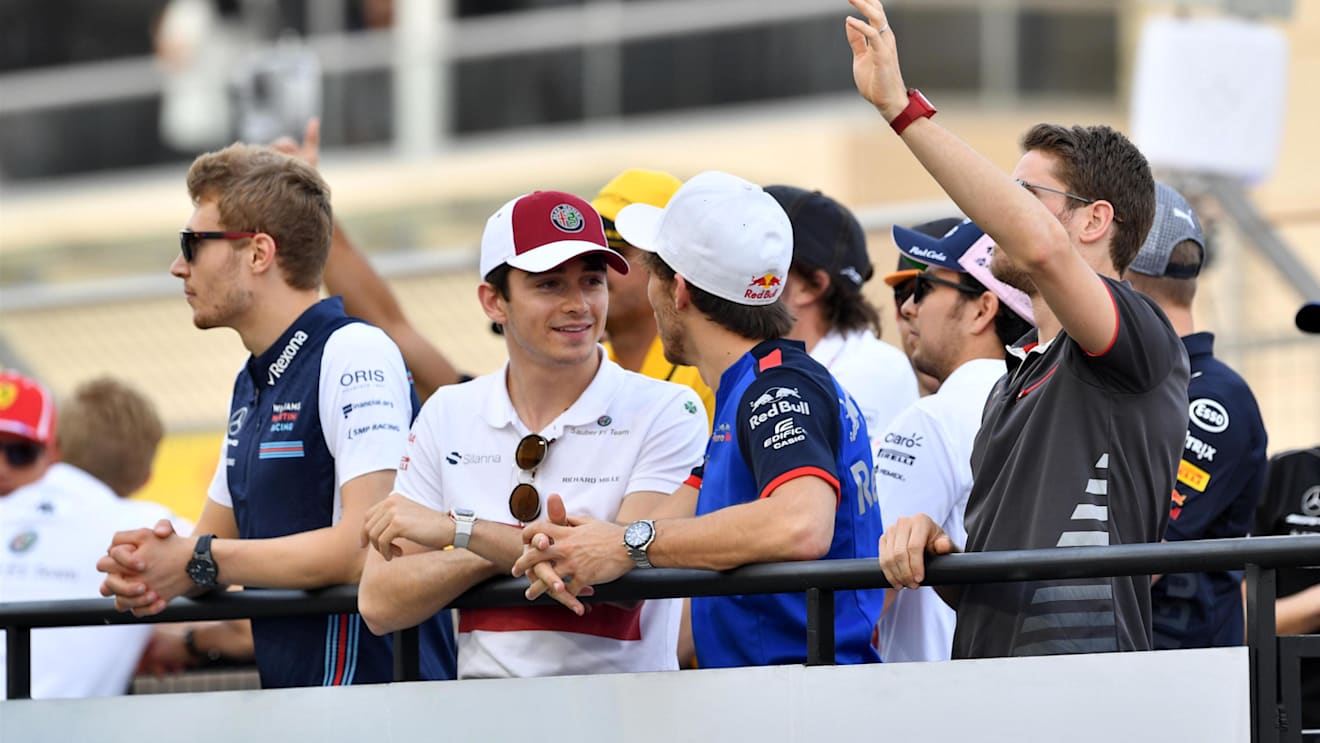 Drivers parade at Formula One World Championship, Rd2, Bahrain Grand Prix, Race, Bahrain International Circuit, Sakhir, Bahrain, Sunday 8 April 2018. © Jerry Andre/Sutton Images