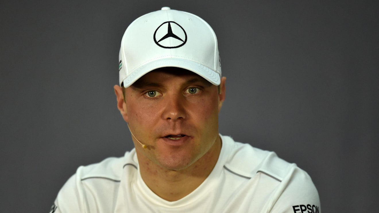 Valtteri Bottas (FIN) Mercedes-AMG F1 in the Press Conference at Formula One World Championship, Rd2, Bahrain Grand Prix, Preparations, Bahrain International Circuit, Sakhir, Bahrain, Thursday 5 April 2018. © Simon Galloway/Sutton Images