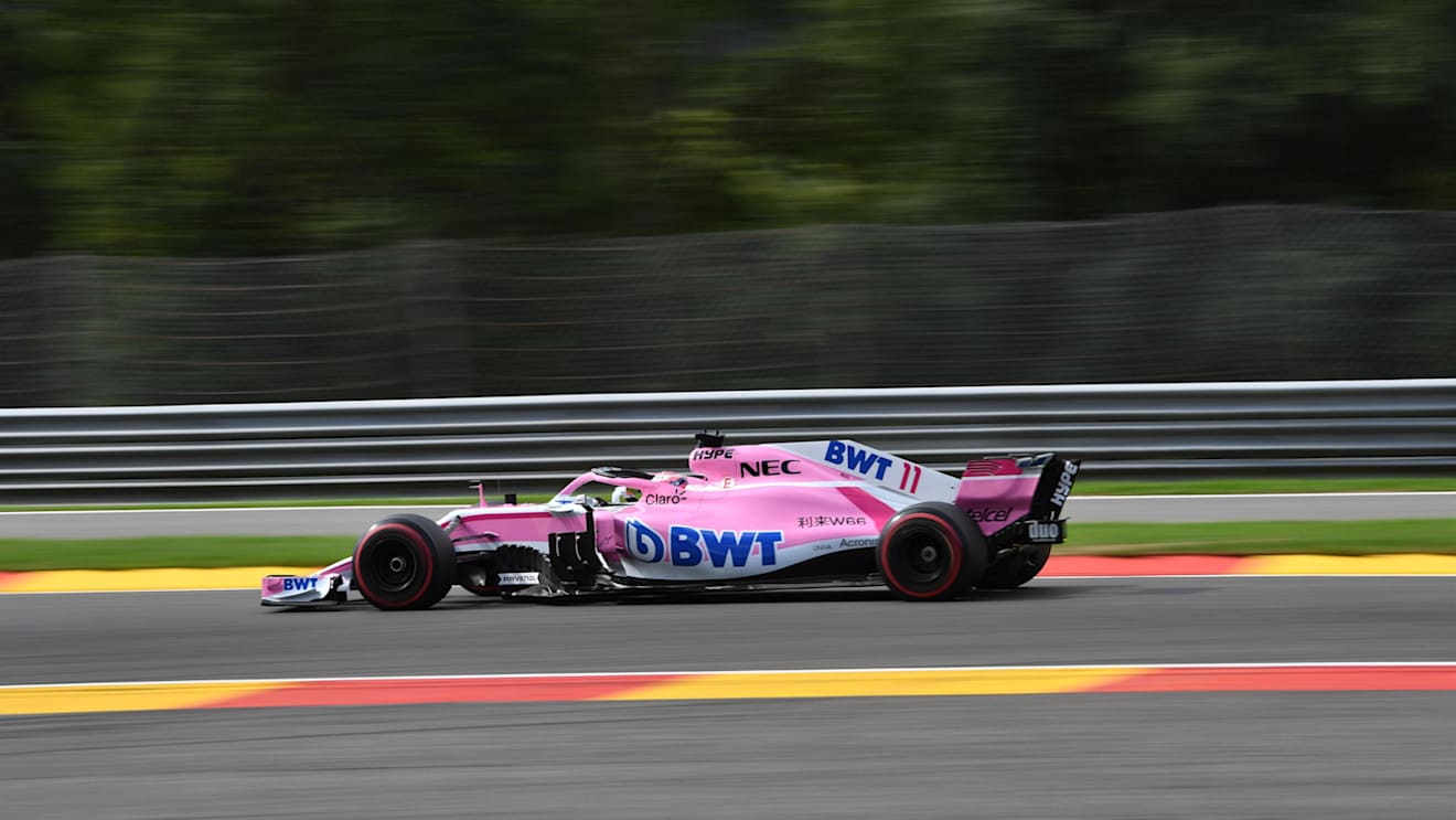 Sergio Perez, Racing Point Force India VJM11 at Formula One World Championship, Rd13, Belgian Grand Prix, Practice, Spa Francorchamps, Belgium, Friday 24 August 2018. © Jerry Andre/Sutton Images