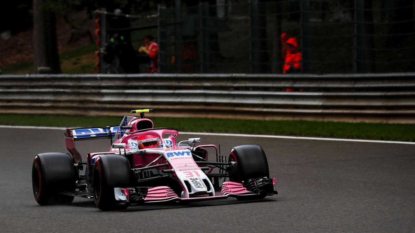 Esteban Ocon, Racing Point Force India VJM11 at Formula One World Championship, Rd13, Belgian Grand Prix, Qualifying, Spa Francorchamps, Belgium, Saturday 25 August 2018. © Manuel Goria/Sutton Images