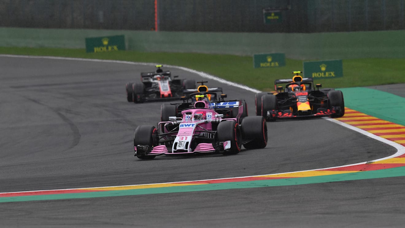 Esteban Ocon, Racing Point Force India VJM11 at Formula One World Championship, Rd13, Belgian Grand Prix, Qualifying, Spa Francorchamps, Belgium, Saturday 25 August 2018. © Jerry Andre/Sutton Images