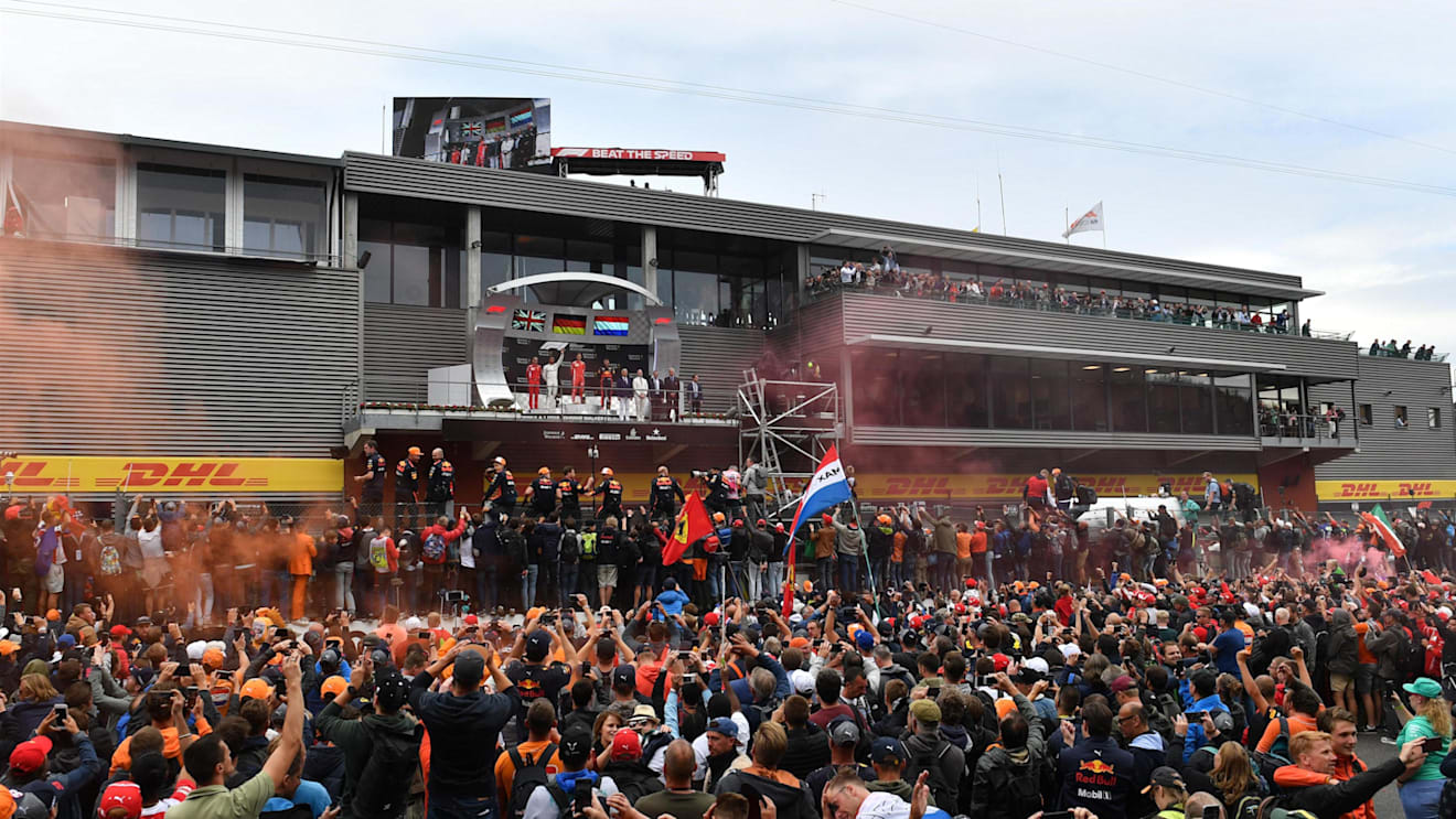 Podium celebrations at Formula One World Championship, Rd13, Belgian Grand Prix, Race, Spa Francorchamps, Belgium, Sunday 26 August 2018. © Mark Sutton/Sutton Images