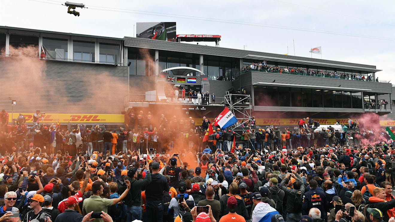 Podium celebrations at Formula One World Championship, Rd13, Belgian Grand Prix, Race, Spa Francorchamps, Belgium, Sunday 26 August 2018. © Jose Rubio/Sutton Images