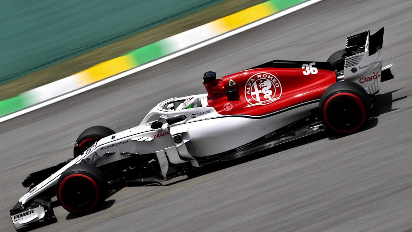 Antonio Giovinazzi, Alfa Romeo Sauber C37 at Formula One World Championship, Rd20, Brazilian Grand Prix, Practice, Interlagos, Sao Paulo, Brazil, Friday 9 November 2018.