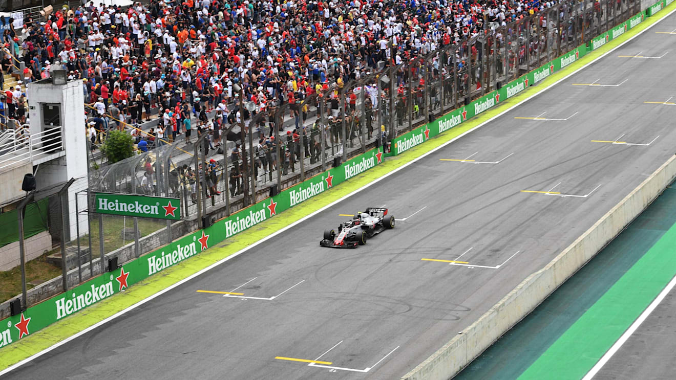 Kevin Magnussen, Haas F1 Team VF-18 at Formula One World Championship, Rd20, Brazilian Grand Prix, Race, Interlagos, Sao Paulo, Brazil, Sunday 11 November 2018.