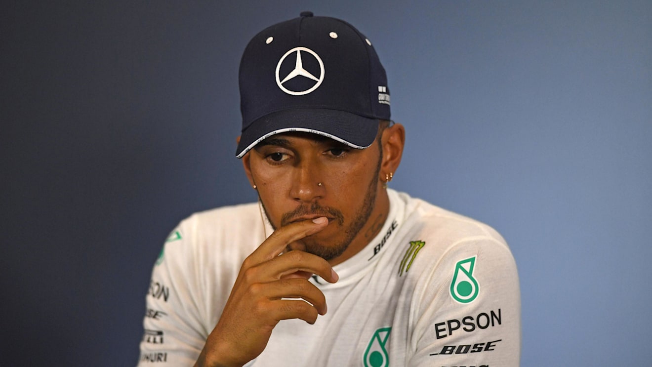 Lewis Hamilton (GBR) Mercedes-AMG F1 in Press Conference at Formula One World Championship, Rd10, British Grand Prix, Race, Silverstone, England, Sunday 8 July 2018. © Simon Galloway/Sutton Images