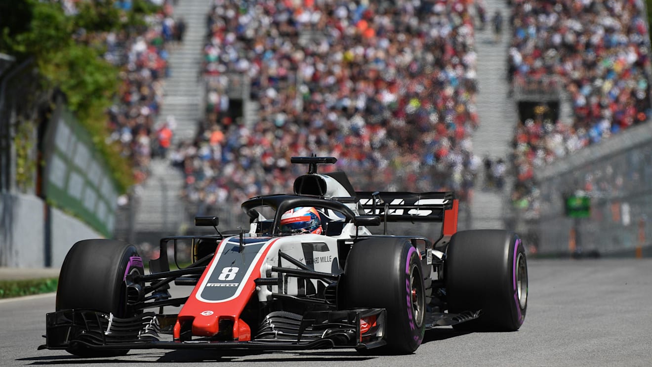 Romain Grosjean (FRA) Haas VF-18 at Formula One World Championship, Rd7, Canadian Grand Prix, Practice, Montreal, Canada, Friday 8 June 2018. © Simon Galloway/Sutton Images