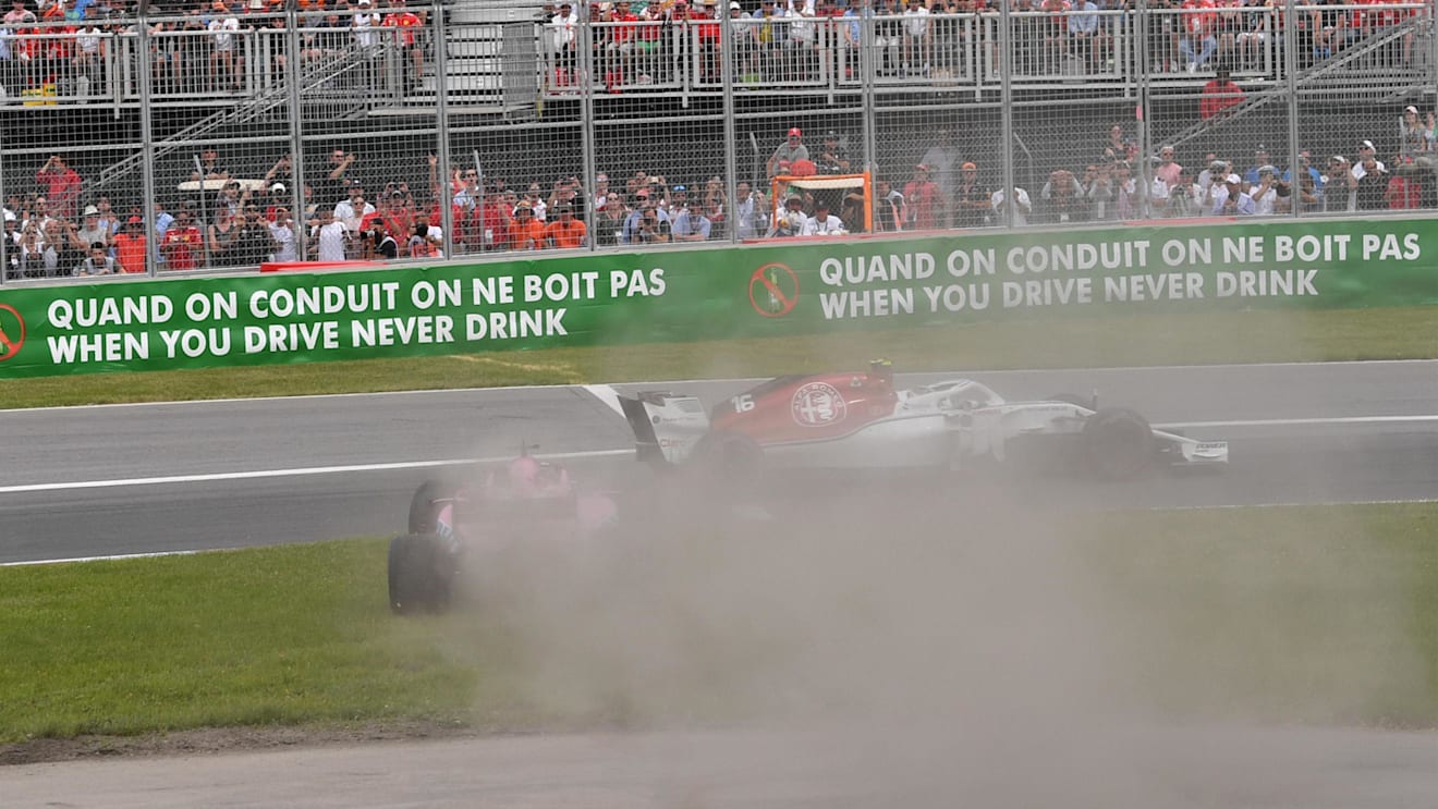 Sergio Perez (MEX) Force India VJM11 spins at Formula One World Championship, Rd7, Canadian Grand Prix, Race, Montreal, Canada, Sunday10 June 2018. © Jerry Andre/Sutton Images