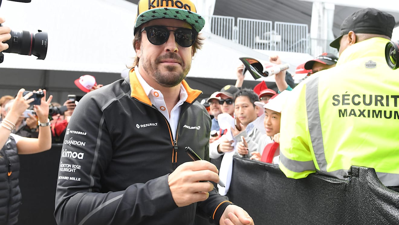 Lance Stroll (CDN) Williams signs autographs for the fans at Formula One World Championship, Rd7, Canadian Grand Prix, Preparations, Montreal, Canada, Thursday 7 June 2018. © Simon Galloway/Sutton Images