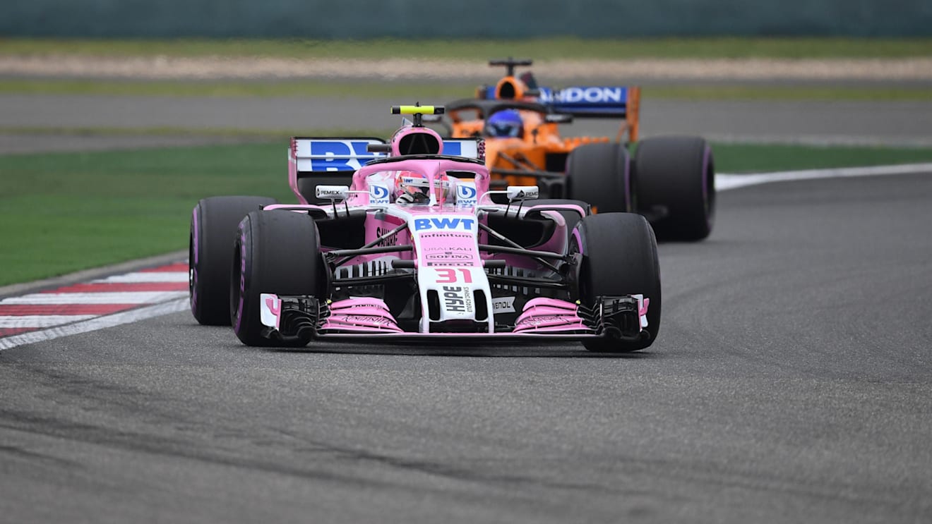 Esteban Ocon (FRA) Force India VJM11 at Formula One World Championship, Rd3, Chinese Grand Prix, Qualifying, Shanghai, China, Saturday 14 April 2018. © Simon Galloway/Sutton Images