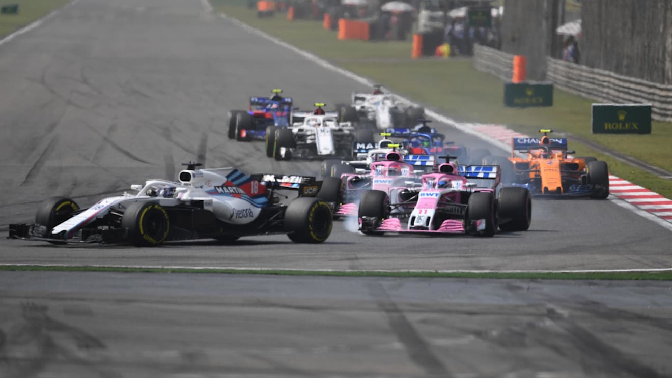 Lance Stroll (CDN) Williams FW41 on lap one at Formula One World Championship, Rd3, Chinese Grand Prix, Race, Shanghai, China, Sunday 15 April 2018. © Simon Galloway/Sutton Images
