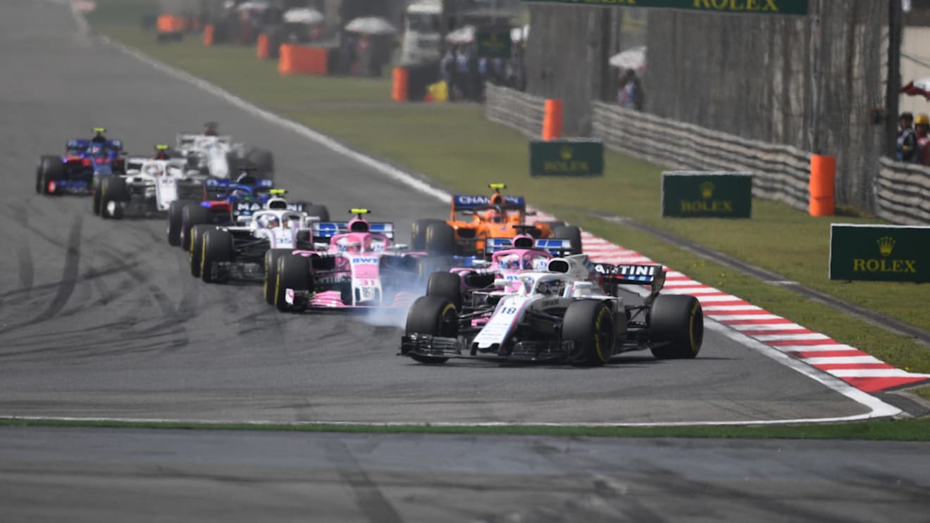 Lance Stroll (CDN) Williams FW41 on lap one at Formula One World Championship, Rd3, Chinese Grand Prix, Race, Shanghai, China, Sunday 15 April 2018. © Simon Galloway/Sutton Images