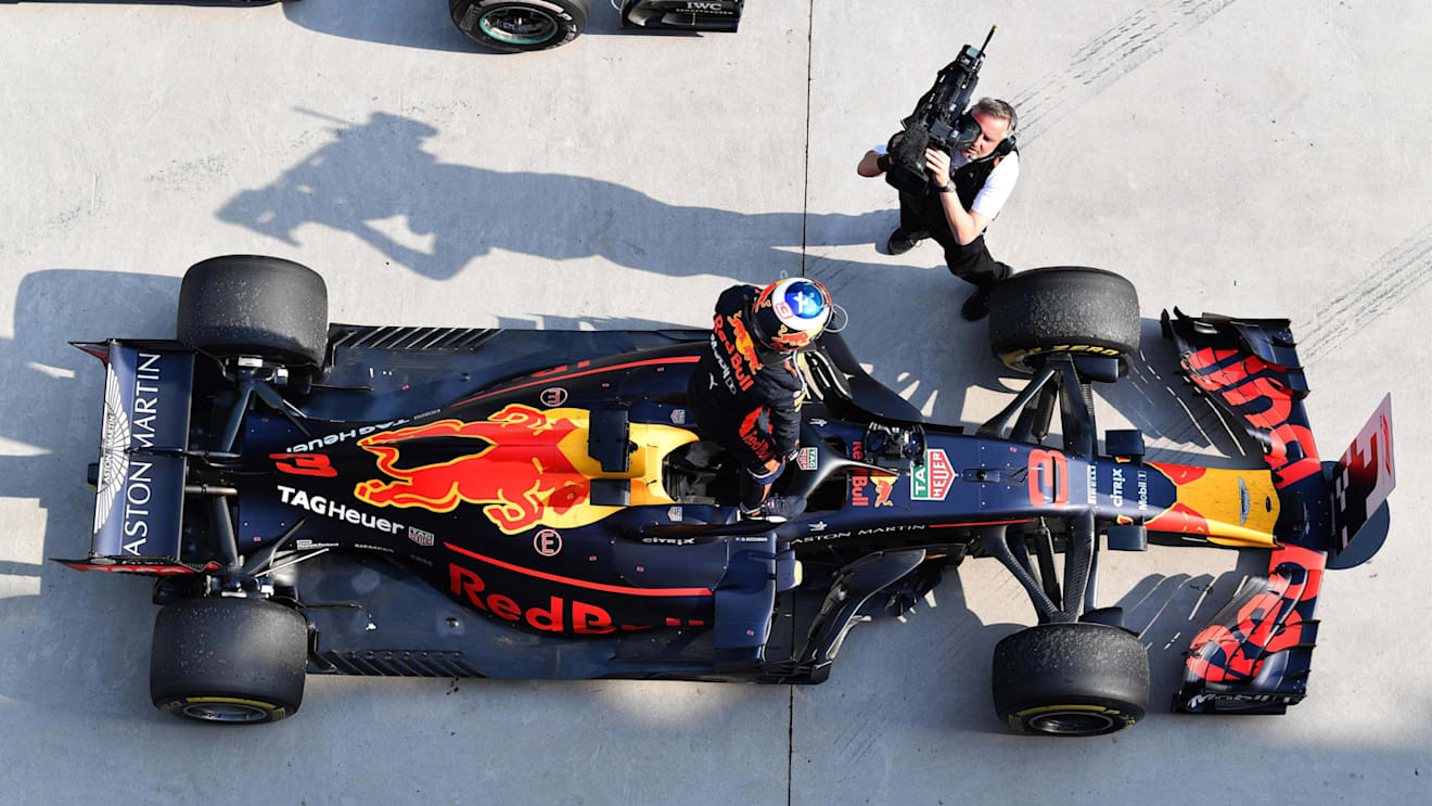 Race winner Daniel Ricciardo (AUS) Red Bull Racing RB14 celebrates in parc ferme at Formula One World Championship, Rd3, Chinese Grand Prix, Race, Shanghai, China, Sunday 15 April 2018. © Mark Sutton/Sutton Images