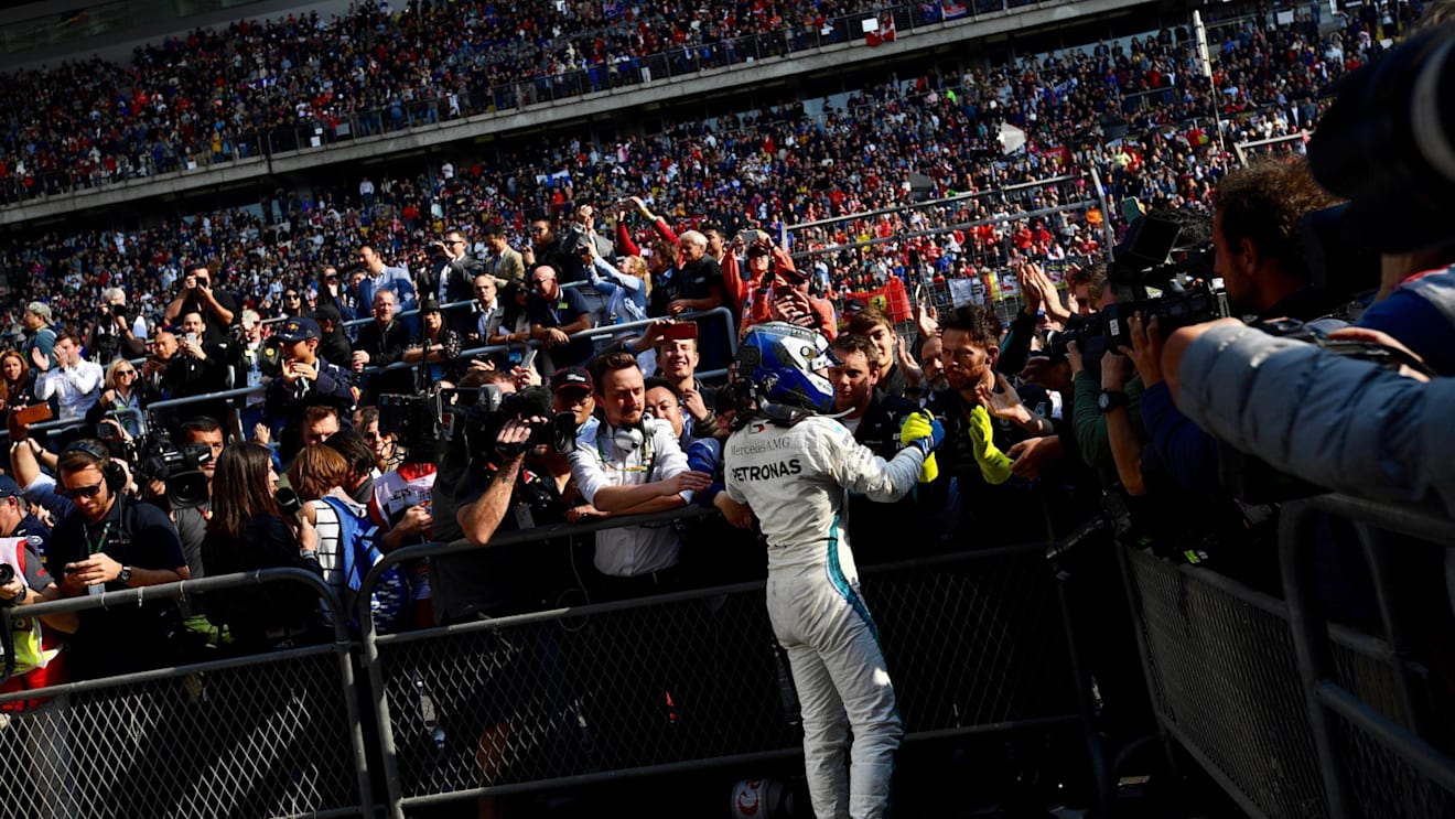 Valtteri Bottas (FIN) Mercedes-AMG F1 celebrates in parc ferme at Formula One World Championship, Rd3, Chinese Grand Prix, Race, Shanghai, China, Sunday 15 April 2018. © Jerry Andre/Sutton Images