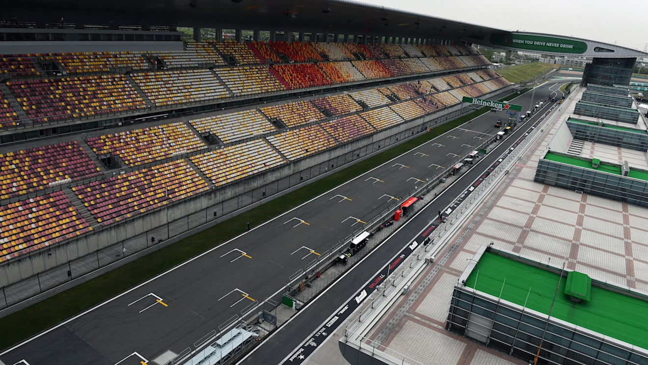 Main straight at Formula One World Championship, Rd3, Chinese Grand Prix, Preparations, Shanghai, China, Thursday 12 April 2018. © Mark Sutton/Sutton Images