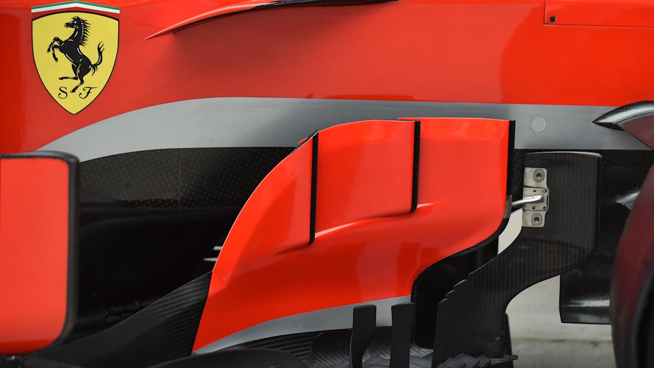 Ferrari SF-71H barge board detail at Formula One World Championship, Rd3, Chinese Grand Prix, Preparations, Shanghai, China, Thursday 12 April 2018. © Simon Galloway/Sutton Images
