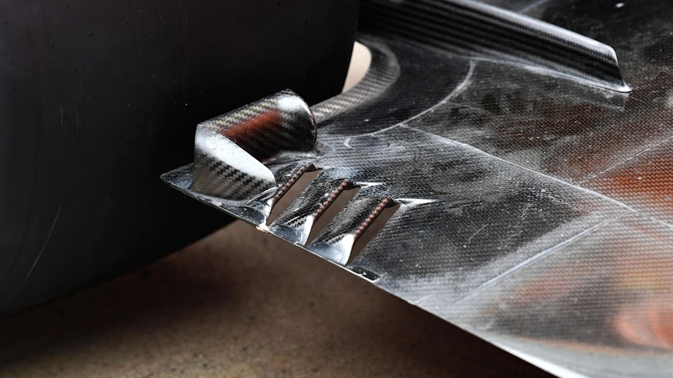 Renault Sport F1 Team RS18 rear floor detail at Formula One World Championship, Rd3, Chinese Grand Prix, Preparations, Shanghai, China, Thursday 12 April 2018. © Mark Sutton/Sutton Images