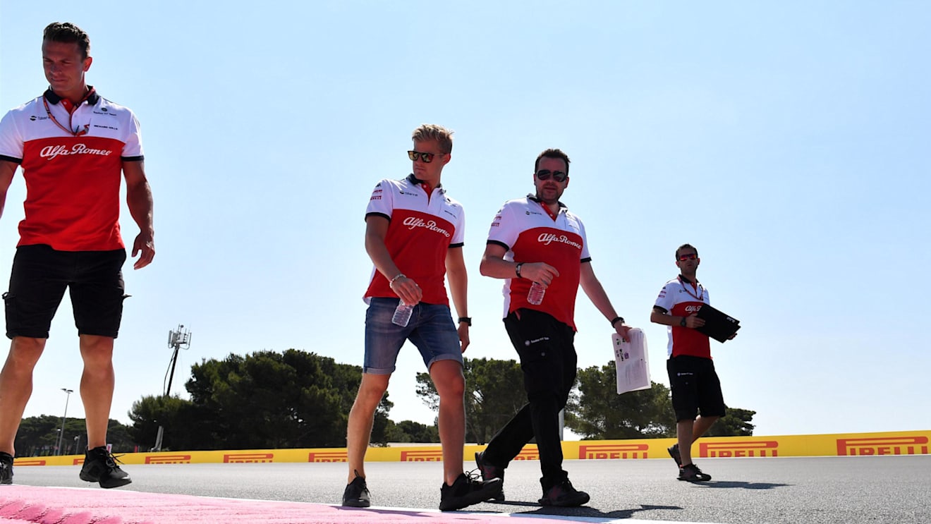 Marcus Ericsson (SWE) Alfa Romeo Sauber F1 Team walks the track at Formula One World Championship, Rd8, French Grand Prix, Preparations, Paul Ricard, France, Thursday 21 June 2018. © Mark Sutton/Sutton Images