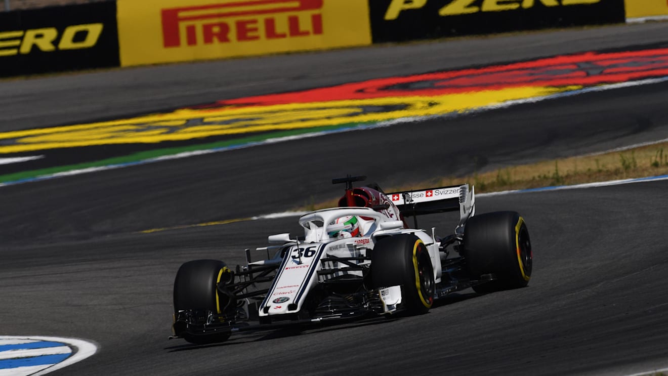 Antonio Giovinazzi (ITA) Alfa Romeo Sauber C37 at Formula One World Championship, Rd11, German Grand Prix, Practice, Hockenheim, Germany, Friday 20 July 2018. © Jerry Andre/Sutton Images