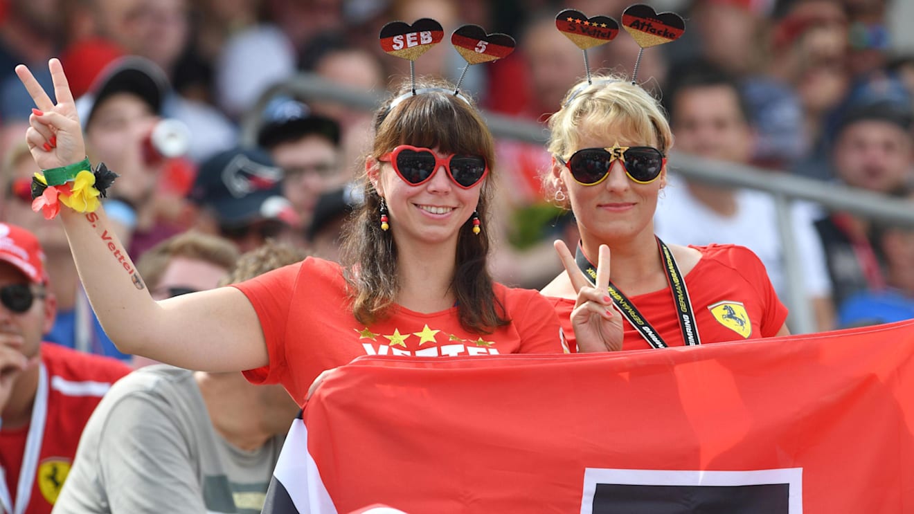Fans in grandstand at Formula One World Championship, Rd11, German Grand Prix, Qualifying, Hockenheim, Germany, Saturday 21 July 2018. © Jerry Andre/Sutton Images