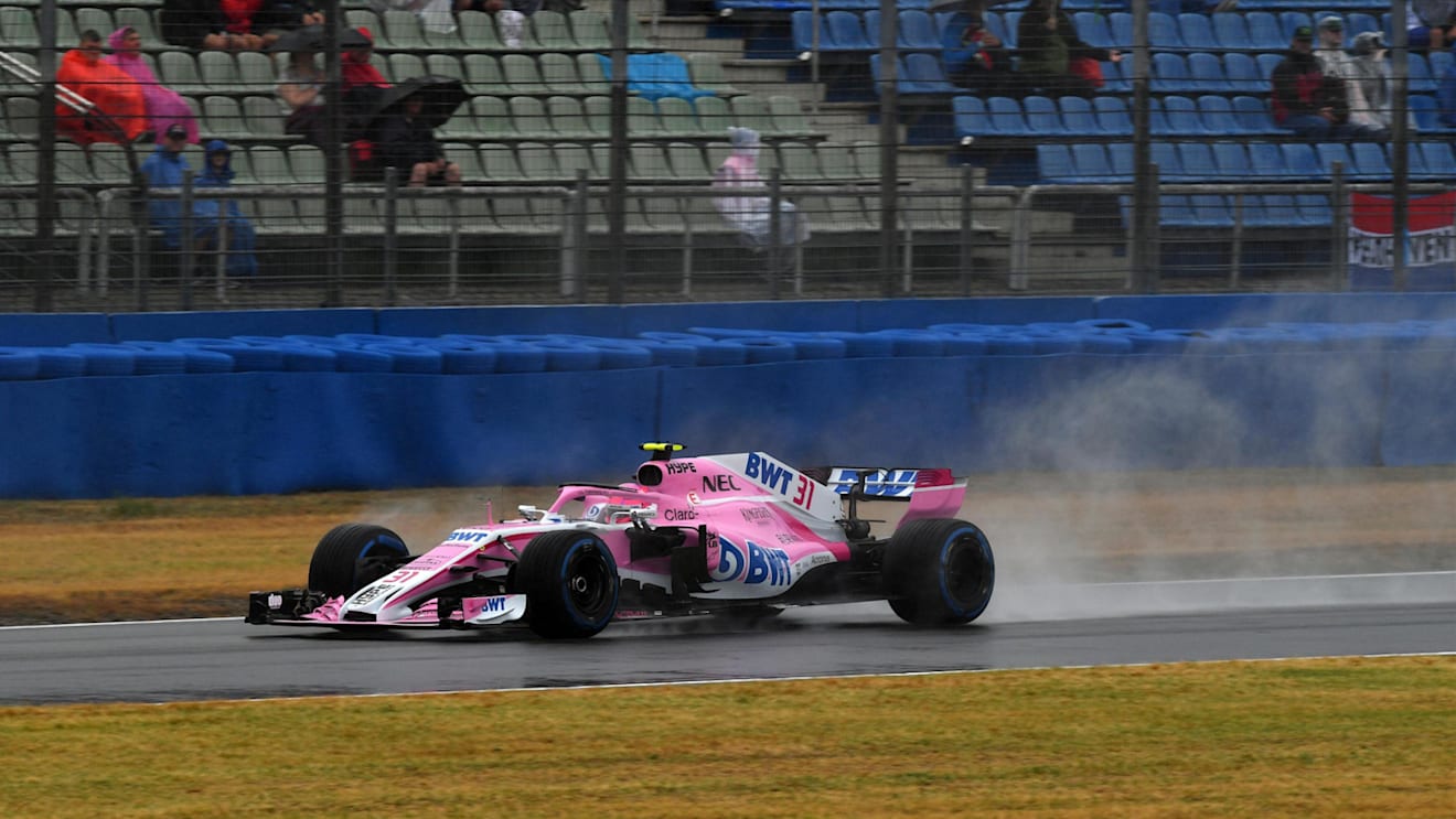 Esteban Ocon (FRA) Force India VJM11 at Formula One World Championship, Rd11, German Grand Prix, Qualifying, Hockenheim, Germany, Saturday 21 July 2018. © Mark Sutton/Sutton Images