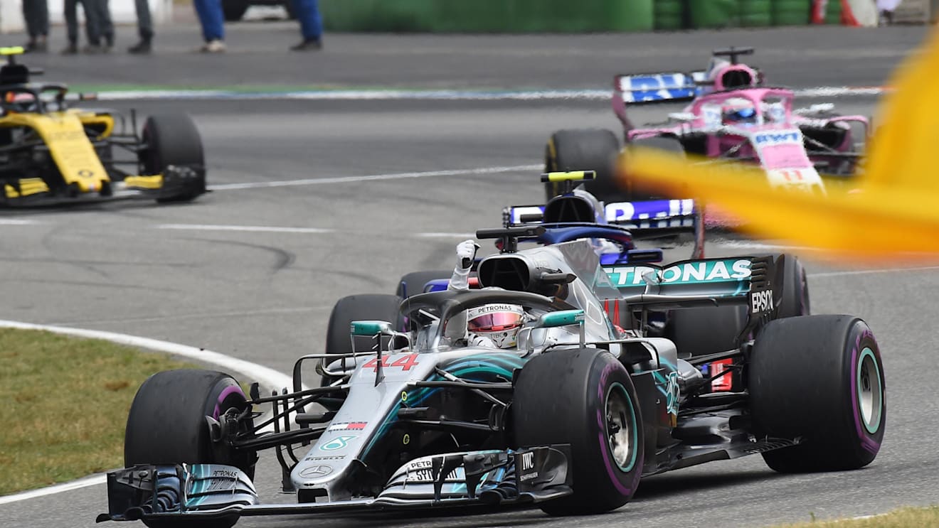 Race Winner Lewis Hamilton (GBR) Mercedes-AMG F1 at Formula One World Championship, Rd11, German Grand Prix, Race, Hockenheim, Germany, Sunday 22 July 2018. © Jose Rubio/Sutton Images