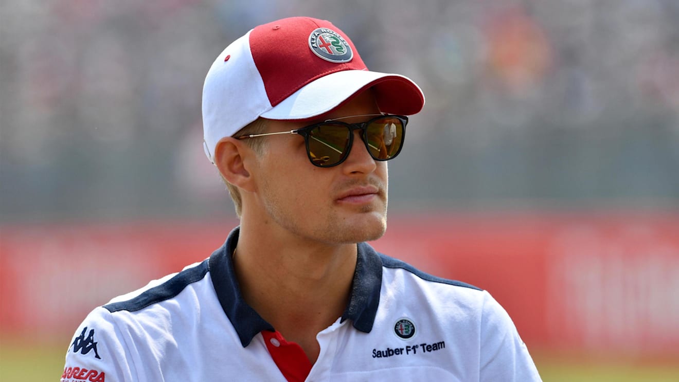 Marcus Ericsson (SWE) Alfa Romeo Sauber F1 Team Lewis Hamilton (GBR) Mercedes-AMG F1 on the drivers parade Formula One World Championship, Rd11, German Grand Prix, Race, Hockenheim, Germany, Sunday 22 July 2018. © Jerry Andre/Sutton Images