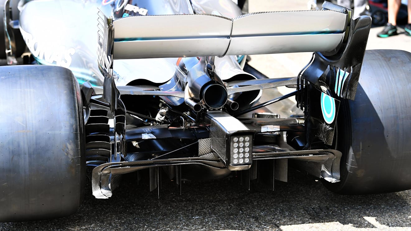 Mercedes-AMG F1 W09 EQ Power+ rear at Formula One World Championship, Rd11, German Grand Prix, Preparations, Hockenheim, Germany, Thursday 19 July 2018. © Mark Sutton/Sutton Images