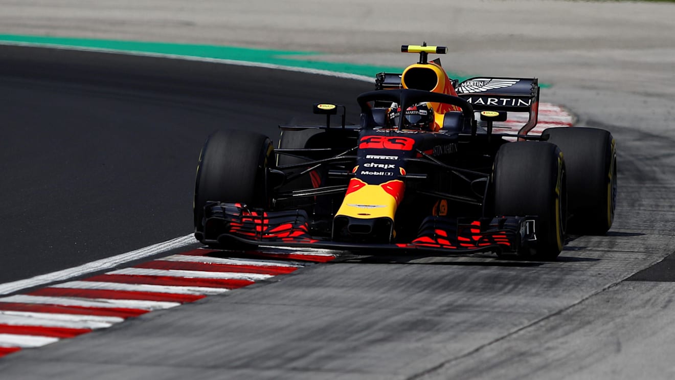 Max Verstappen (NED) Red Bull Racing RB14 at Formula One World Championship, Rd12, Hungarian Grand Prix, Practice, Hungaroring, Hungary, Friday 27 July 2018. © Manuel Goria/Sutton Images
