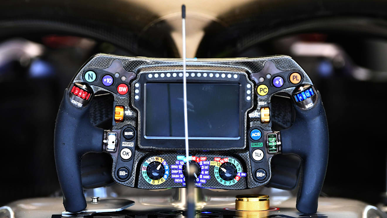 Mercedes-AMG F1 W09 EQ Power+ steering wheel at Formula One World Championship, Rd12, Hungarian Grand Prix, Qualifying, Hungaroring, Hungary, Saturday 28 July 2018. © Mark Sutton/Sutton Images