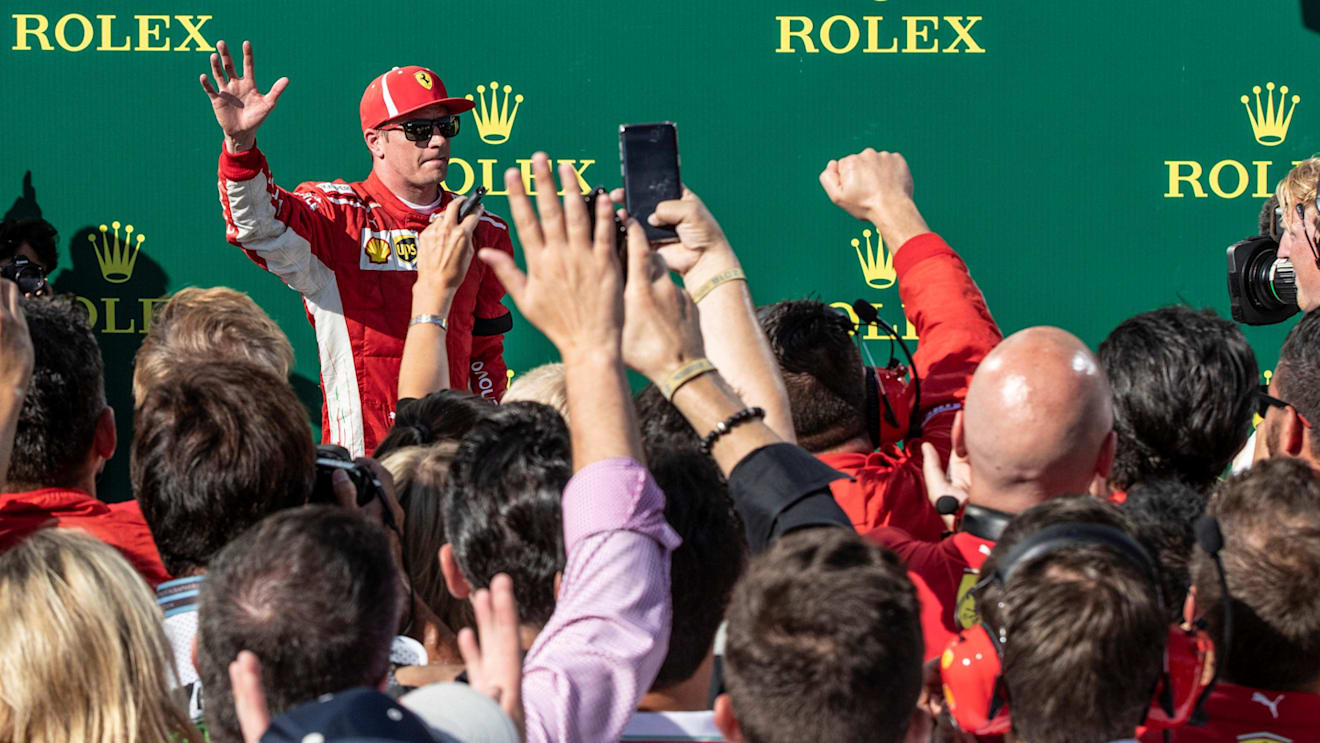 Kimi Raikkonen (FIN) Ferrari celebrates in parc ferme at Formula One World Championship, Rd12, Hungarian Grand Prix, Race, Hungaroring, Hungary, Sunday 29 July 2018. © Manuel Goria/Sutton Images