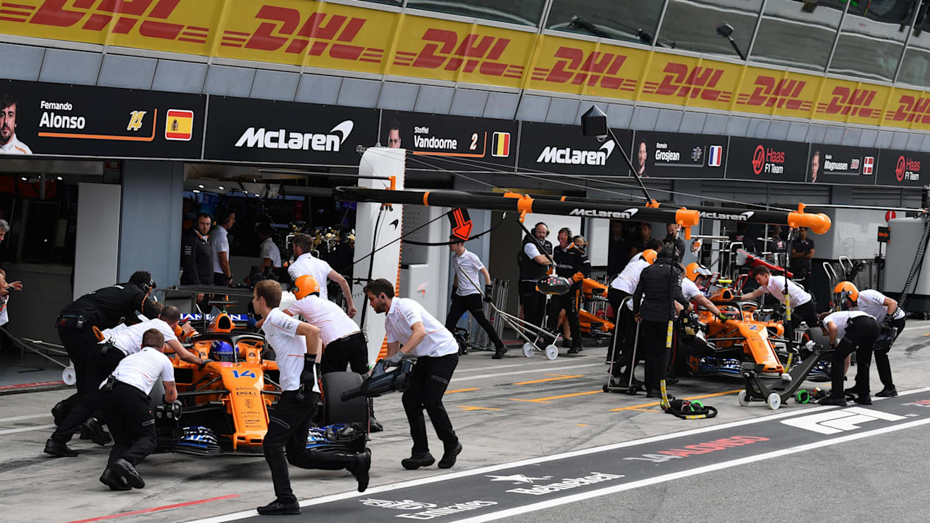 Fernando Alonso, McLaren MCL33 and Stoffel Vandoorne, McLaren MCL33 at Formula One World Championship, Rd14, Italian Grand Prix, Qualifying, Monza, Italy, Saturday 1 September 2018. © Mark Sutton/Sutton Images