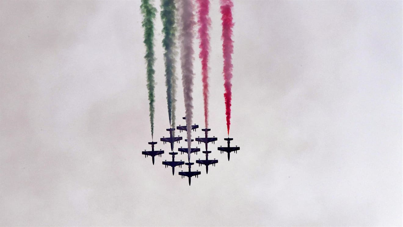 Flypast at Formula One World Championship, Rd14, Italian Grand Prix, Race, Monza, Italy, Sunday 2 September 2018. © Mark Sutton/Sutton Images