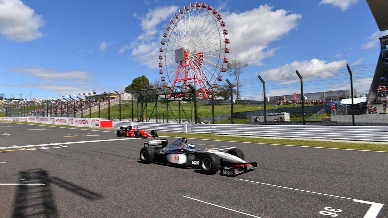 Mika Hakkinen, McLaren MP4-13 at Legends F1 30th Anniversary Lap Demonstration at Formula One World Championship, Rd17, Japanese Grand Prix, Race, Suzuka, Japan, Sunday 7 October 2018.