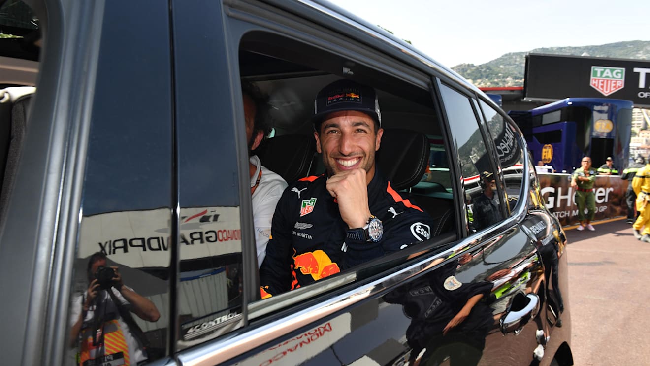 Pole sitter Daniel Ricciardo (AUS) Red Bull Racing celebrates in parc ferme at Formula One World Championship, Rd6, Monaco Grand Prix, Qualifying, Monte-Carlo, Monaco, Saturday 26 May 2018. © Mark Sutton/Sutton Images