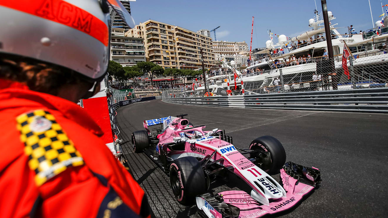 Sergio Perez (MEX) Force India VJM11 at Formula One World Championship, Rd6, Monaco Grand Prix, Qualifying, Monte-Carlo, Monaco, Saturday 26 May 2018. © Manuel Goria/Sutton Images