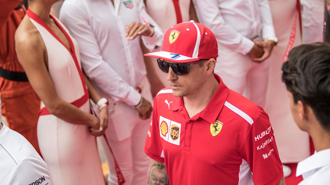 Kimi Raikkonen (FIN) Ferrari on the drivers parade at Formula One World Championship, Rd6, Monaco Grand Prix, Race, Monte-Carlo, Monaco, Sunday 27 May 2018. © Manuel Goria/Sutton Images