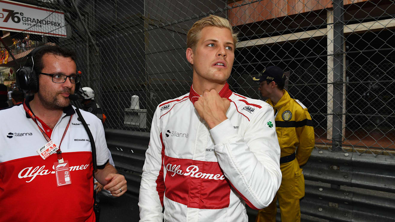 Marcus Ericsson (SWE) Alfa Romeo Sauber F1 Team on the grid at Formula One World Championship, Rd6, Monaco Grand Prix, Race, Monte-Carlo, Monaco, Sunday 27 May 2018. © Mark Sutton/Sutton Images