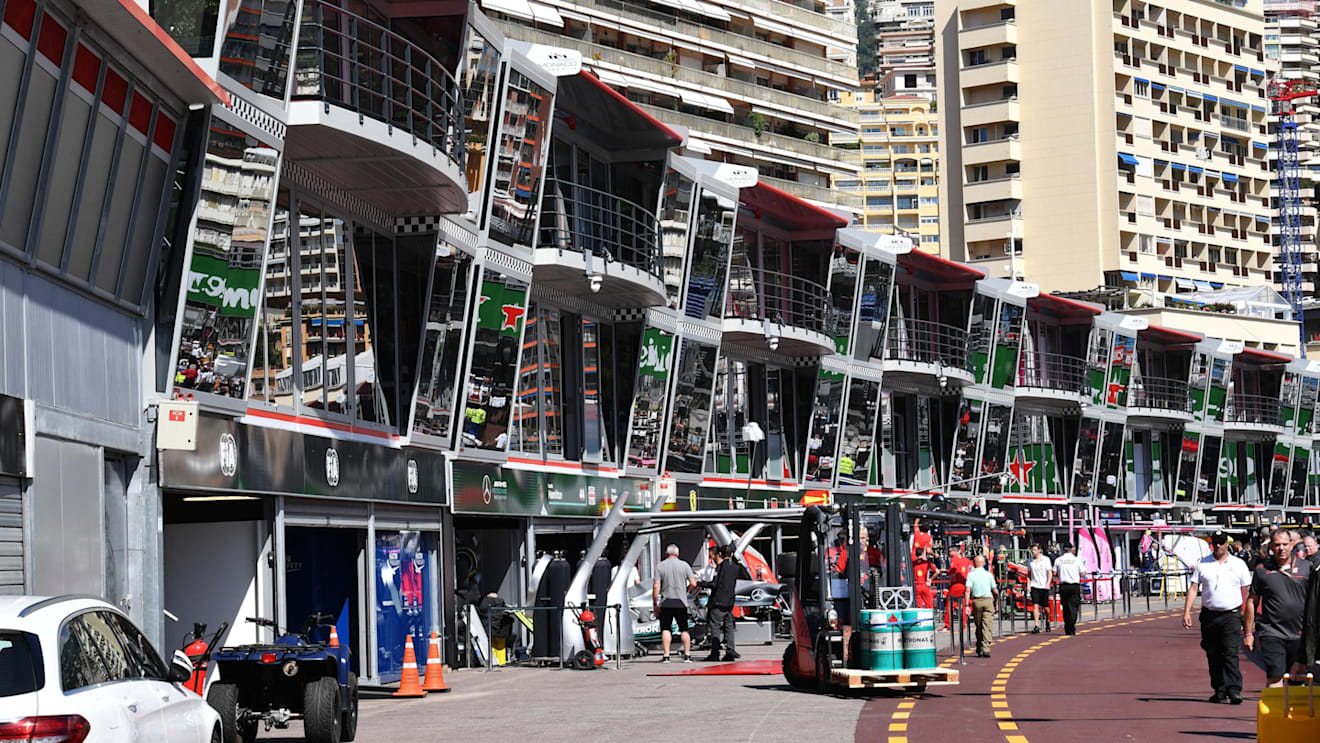 Pit lane at Formula One World Championship, Rd6, Monaco Grand Prix, Preparations, Monte-Carlo, Monaco, Wednesday 23 May 2018. © Mark Sutton/Sutton Images