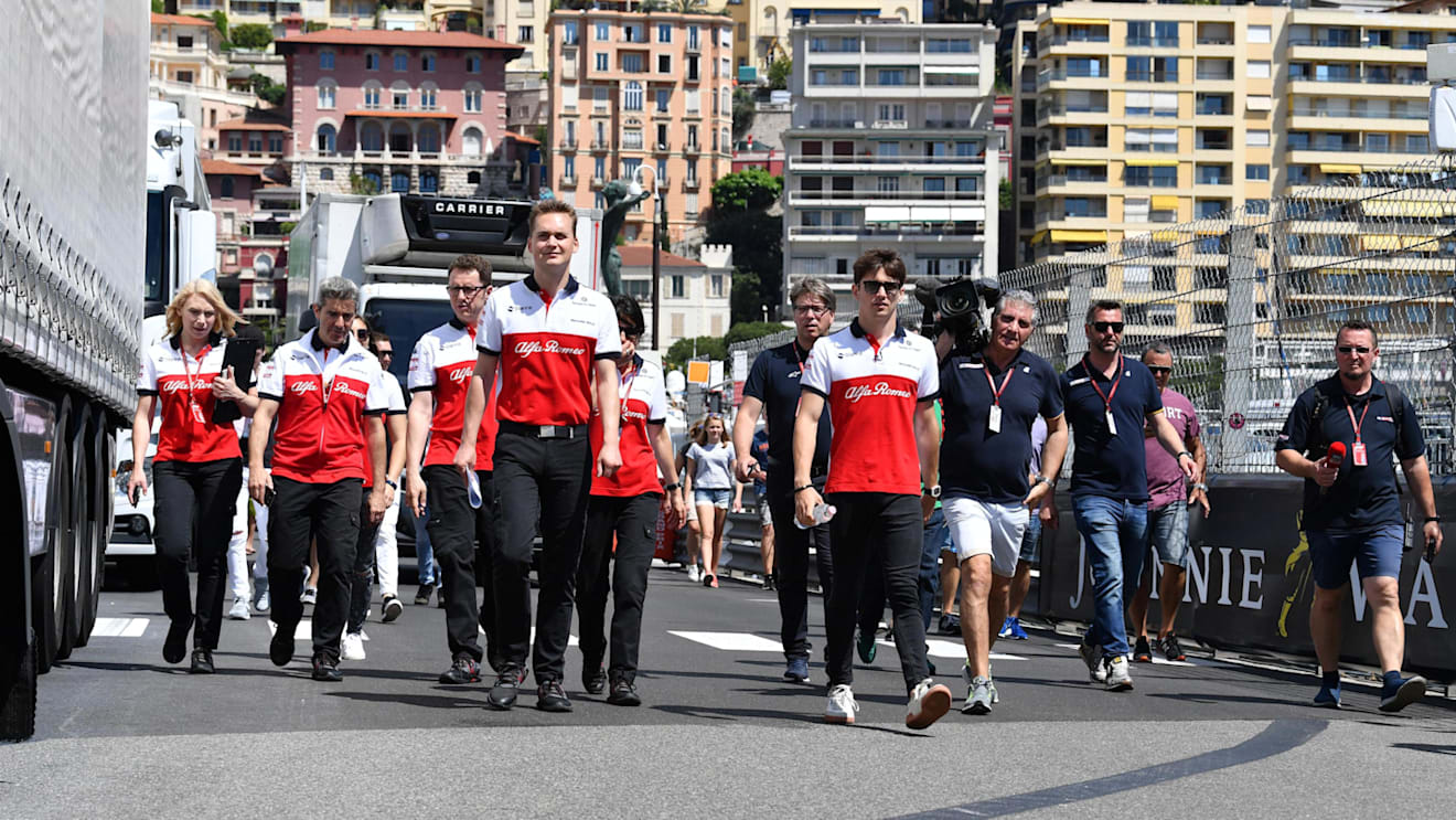 Charles Leclerc (MON) Alfa Romeo Sauber F1 Team walks the track at Formula One World Championship, Rd6, Monaco Grand Prix, Preparations, Monte-Carlo, Monaco, Wednesday 23 May 2018. © Mark Sutton/Sutton Images